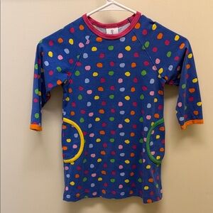 Florence Eiseman Blue Polka Dot Kids Shirt